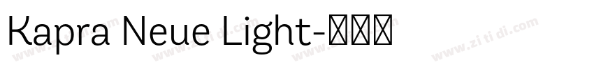 Kapra Neue Light字体转换